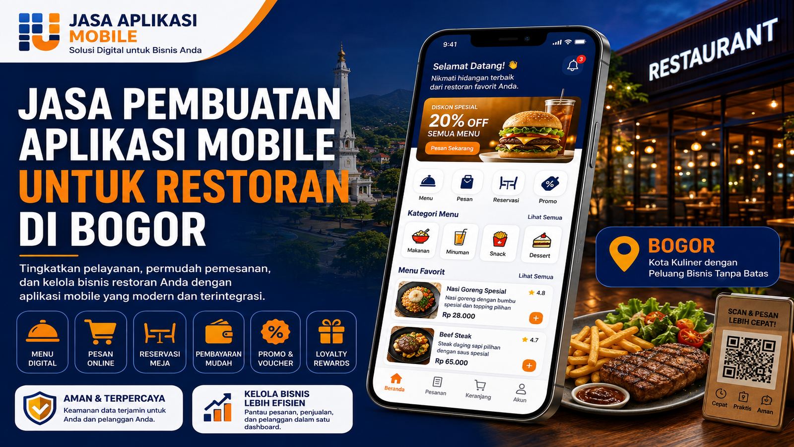 Jasa Pembuatan Aplikasi Mobile untuk Restoran di Bogor